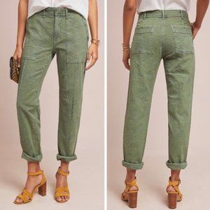 Anthro Jacquard High Rise Wanderer Utility Pants